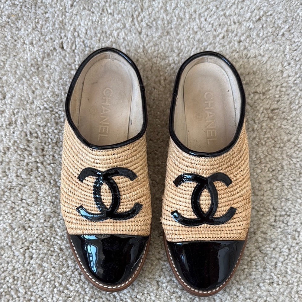 Chanel Black and Tan Women's Shoes